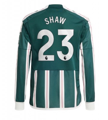 Manchester United Luke Shaw #23 Koszulka Wyjazdowych 2023-24 Długi Rękaw